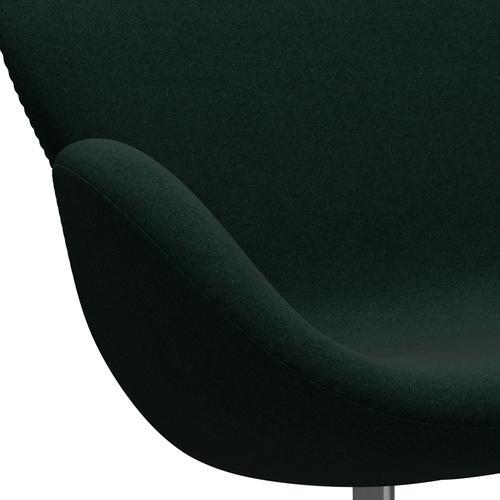 [product_category]-Fritz Hansen Swan Sofa 2 Seater, Satin Brushed Aluminium/Divina Melange Dark Green-Fritz Hansen-3321-DIM871-SPAL-FRI-7