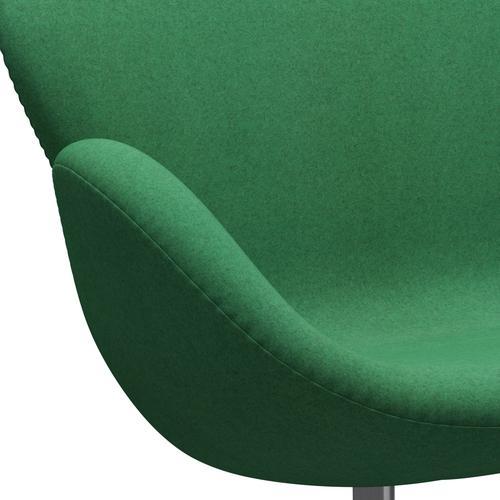 [product_category]-Fritz Hansen Swan Sofa 2 Seater, Satin Brushed Aluminium/Divina Melange Green-Fritz Hansen-3321-DIM937-SPAL-FRI-7