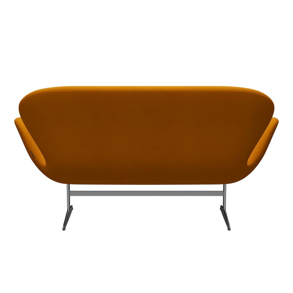 [product_category]-Fritz Hansen Swan Sofa 2 Seater, Satin Brushed Aluminium/Divina Mustard-Fritz Hansen-3321-DIV462-SPAL-FRI-4