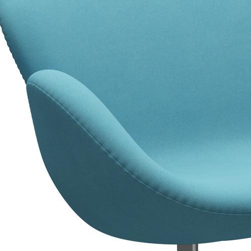 [product_category]-Fritz Hansen Swan Sofa 2 Seater, Satin Brushed Aluminium/Divina Turquoise Light-Fritz Hansen-3321-DIV836-SPAL-FRI-7