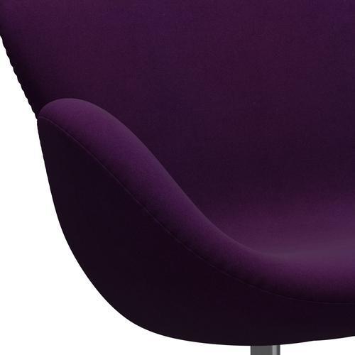 [product_category]-Fritz Hansen Swan Sofa 2 Seater, Satin Brushed Aluminium/Divina Violet (696)-Fritz Hansen-3321-DIV696-SPAL-FRI-7