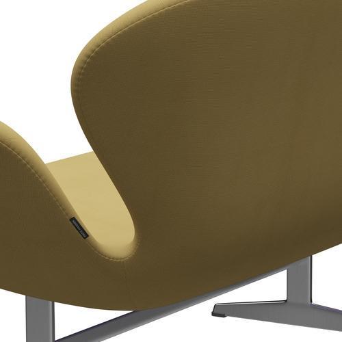 [product_category]-Fritz Hansen Swan Sofa 2 Seater, Satin Brushed Aluminium/Fame Beige (62068)-Fritz Hansen-3321-F62068-SPAL-FRI-5