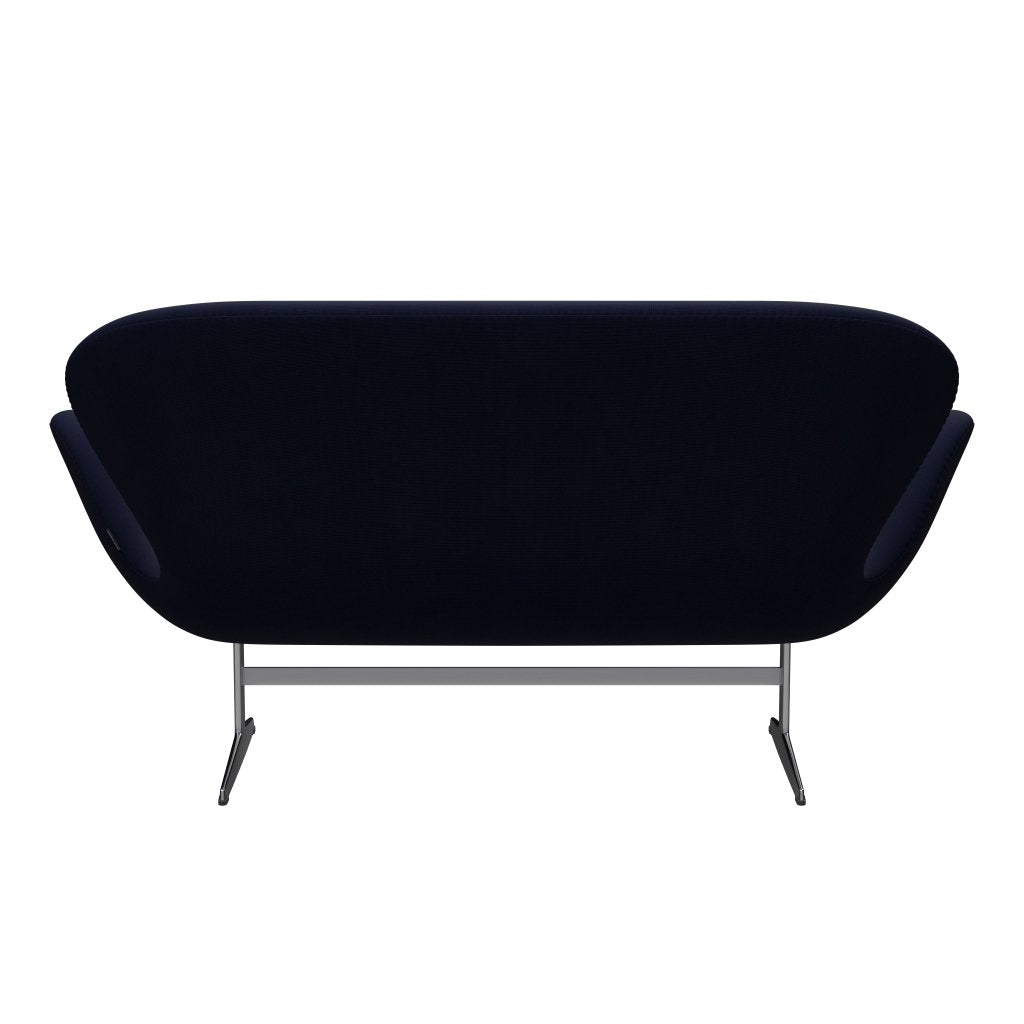 [product_category]-Fritz Hansen Swan Sofa 2 Seater, Satin Brushed Aluminium/Fame Blackblue-Fritz Hansen-3321-F66132-SPAL-FRI-4