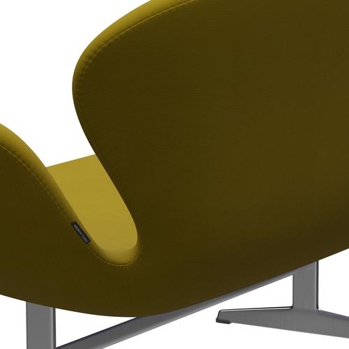 [product_category]-Fritz Hansen Swan Sofa 2 Seater, Satin Brushed Aluminium/Fame Olive Green-Fritz Hansen-3321-F68004-SPAL-FRI-5