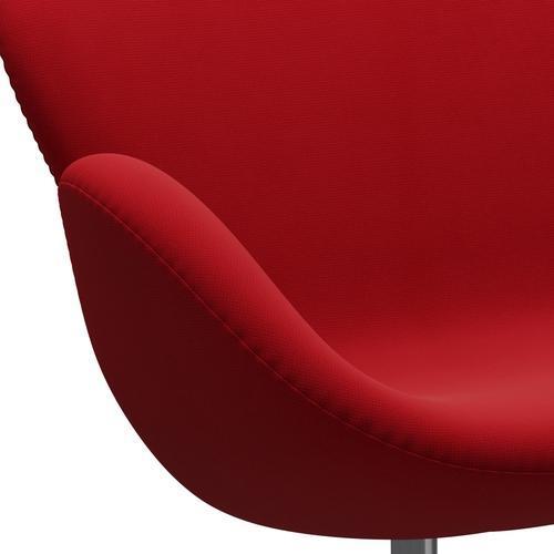 [product_category]-Fritz Hansen Swan Sofa 2 Seater, Satin Brushed Aluminium/Fame Red (64089)-Fritz Hansen-3321-F64089-SPAL-FRI-7