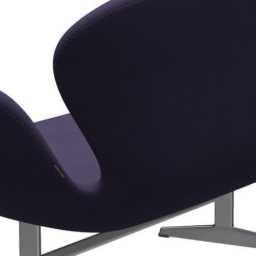 [product_category]-Fritz Hansen Swan Sofa 2 Seater, Satin Brushed Aluminium/Fame Violet Dark-Fritz Hansen-3321-F65082-SPAL-FRI-5