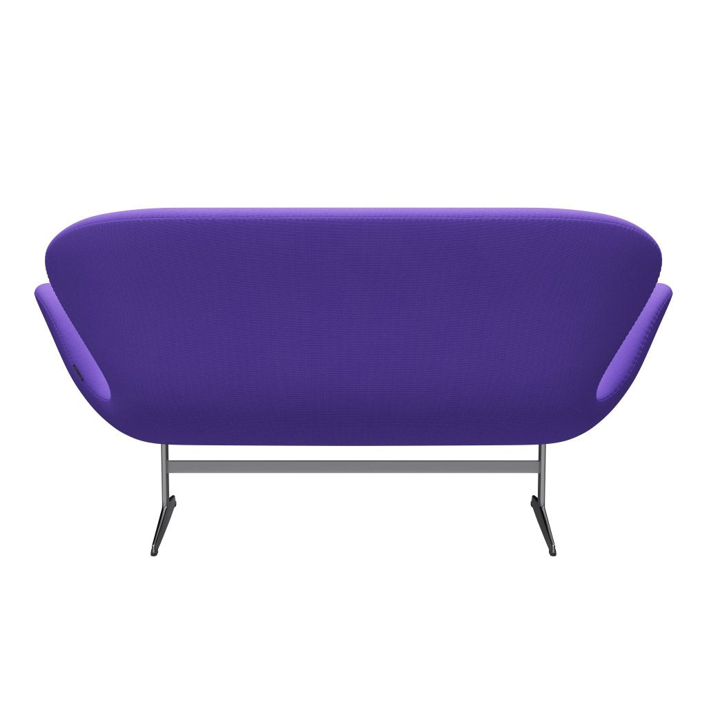 [product_category]-Fritz Hansen Swan Sofa 2 Seater, Satin Brushed Aluminium/Fame Violet Light-Fritz Hansen-3321-F65083-SPAL-FRI-4