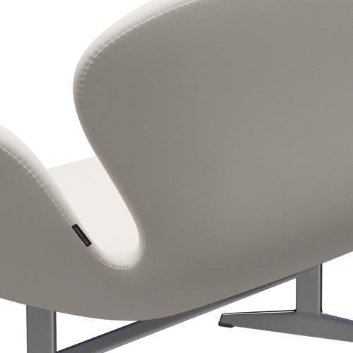 [product_category]-Fritz Hansen Swan Sofa 2 Seater, Satin Brushed Aluminium/Fame White-Fritz Hansen-3321-F60005-SPAL-FRI-5