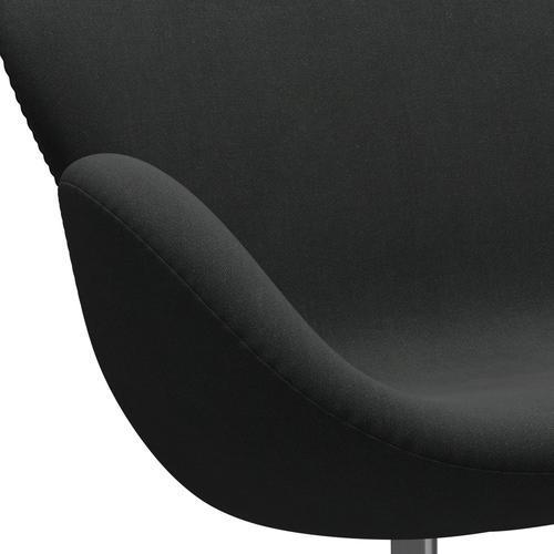 [product_category]-Fritz Hansen Swan Sofa 2 Seater, Satin Brushed Aluminium/Fiord Charcoal Grey-Fritz Hansen-3321-FIO382-SPAL-FRI-7