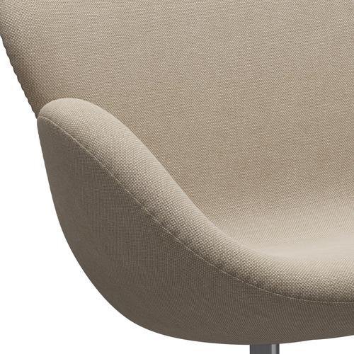 [product_category]-Fritz Hansen Swan Sofa 2 Seater, Satin Brushed Aluminium/Hallingdal Sand-Fritz Hansen-3321-HAL200-SPAL-FRI-7