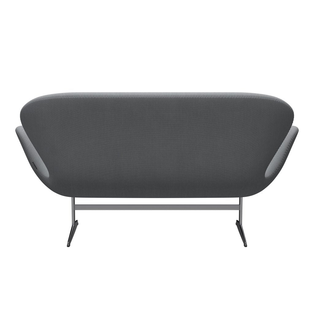 [product_category]-Fritz Hansen Swan Sofa 2 Seater, Satin Brushed Aluminium/Steelcut Light Grey-Fritz Hansen-3321-STI140-SPAL-FRI-4