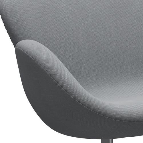 [product_category]-Fritz Hansen Swan Sofa 2 Seater, Satin Brushed Aluminium/Steelcut Light Grey-Fritz Hansen-3321-STI140-SPAL-FRI-7