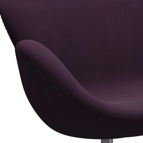 [product_category]-Fritz Hansen Swan Sofa 2 Seater, Satin Brushed Aluminium/Steelcut Middle Violet-Fritz Hansen-3321-STI625-SPAL-FRI-7