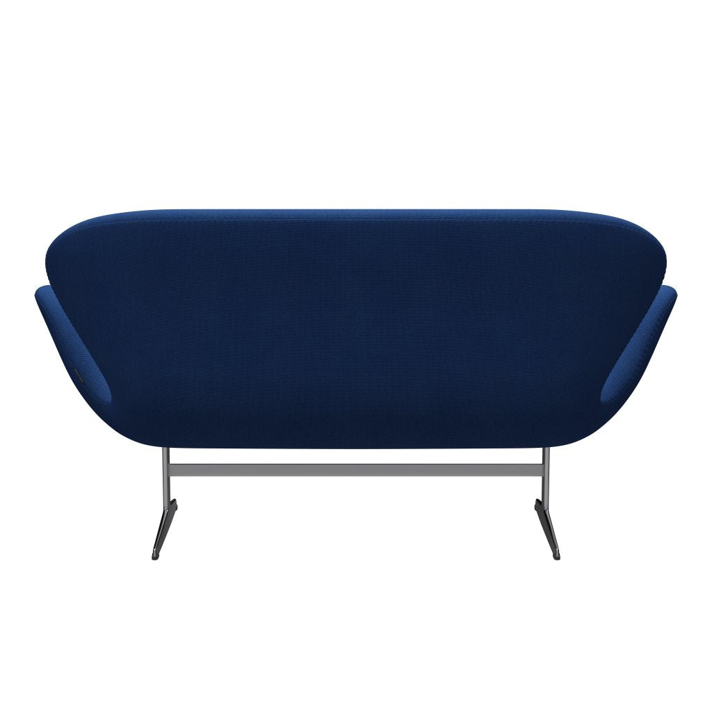 [product_category]-Fritz Hansen Swan Sofa 2 Seater, Satin Brushed Aluminium/Steelcut Trio Cobalt Blue-Fritz Hansen-3321-STR746-SPAL-FRI-4