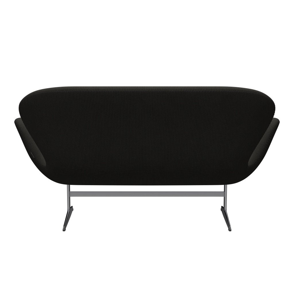 [product_category]-Fritz Hansen Swan Sofa 2 Seater, Satin Brushed Aluminium/Steelcut Trio Dark Brown-Fritz Hansen-3321-STR383-SPAL-FRI-4