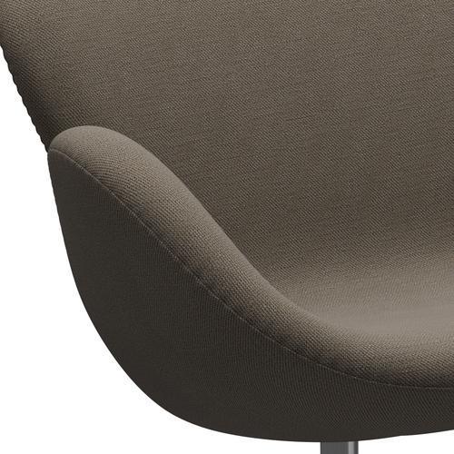 [product_category]-Fritz Hansen Swan Sofa 2 Seater, Satin Brushed Aluminium/Sunniva Chocolate/Light Grey-Fritz Hansen-3321-SV353-SPAL-FRI-7