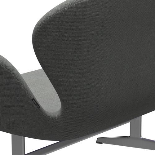 [product_category]-Fritz Hansen Swan Sofa 2 Seater, Satin Brushed Aluminium/Sunniva Grey-Fritz Hansen-3321-SV242-SPAL-FRI-5