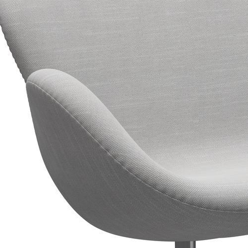 [product_category]-Fritz Hansen Swan Sofa 2 Seater, Satin Brushed Aluminium/Sunniva Natural/Light Grey-Fritz Hansen-3321-SV713-SPAL-FRI-7