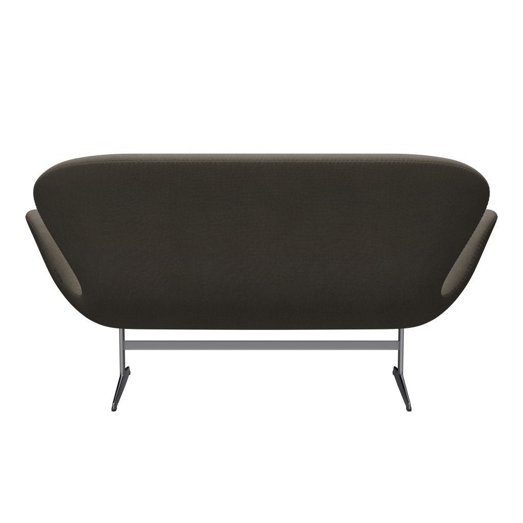 [product_category]-Fritz Hansen Swan Sofa 2 Seater, Satin Brushed Aluminium/Tonus Dusty Brown-Fritz Hansen-3321-TON613-SPAL-FRI-4