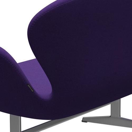 [product_category]-Fritz Hansen Swan Sofa 2 Seater, Satin Brushed Aluminium/Tonus Violet-Fritz Hansen-3321-TON634-SPAL-FRI-5