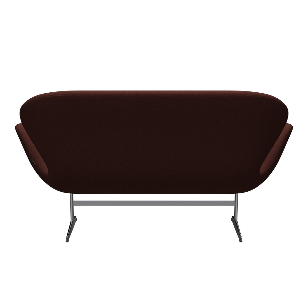 [product_category]-Fritz Hansen Swan Sofa 2 Seater, Satin Brushed Aluminium/Tonus Warm Brown (374)-Fritz Hansen-3321-TON374-SPAL-FRI-4