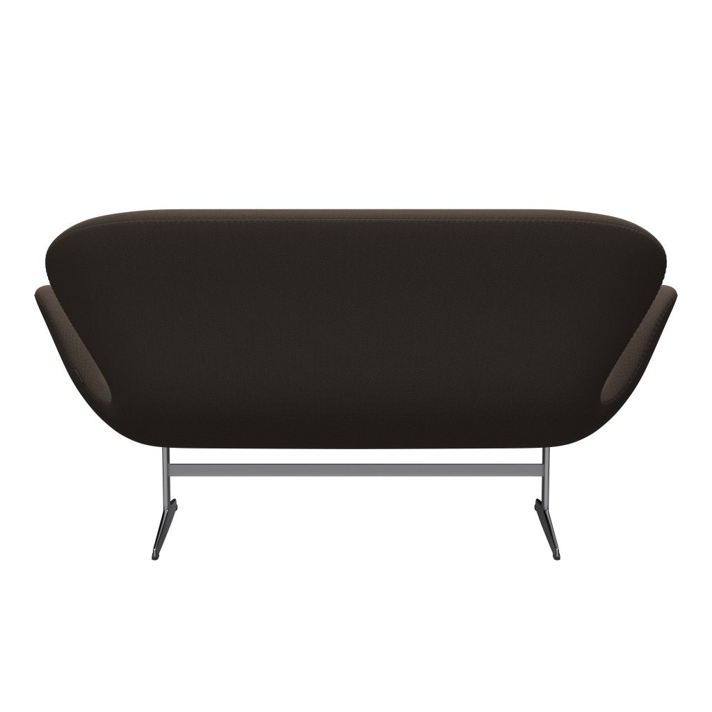 [product_category]-Fritz Hansen Swan Sofa 2 Seater, Satin Brushed Aluminum/Capture Brown/Green-Fritz Hansen-3321-CP6301-SPAL-FRI-4