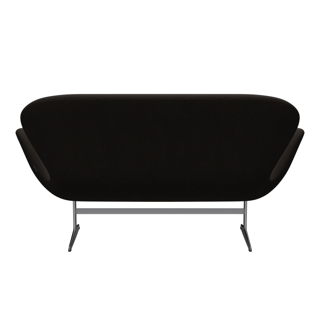 [product_category]-Fritz Hansen Swan Sofa 2 Seater, Satin Brushed Aluminum/Diablo Chocolate Dark-Fritz Hansen-3321-DIA403-SPAL-FRI-4