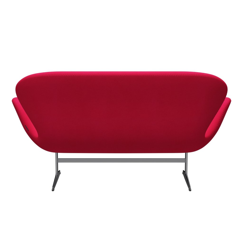 [product_category]-Fritz Hansen Swan Sofa 2 Seater, Satin Brushed Aluminum/Divina Lipstick Pink-Fritz Hansen-3321-DIV626-SPAL-FRI-4