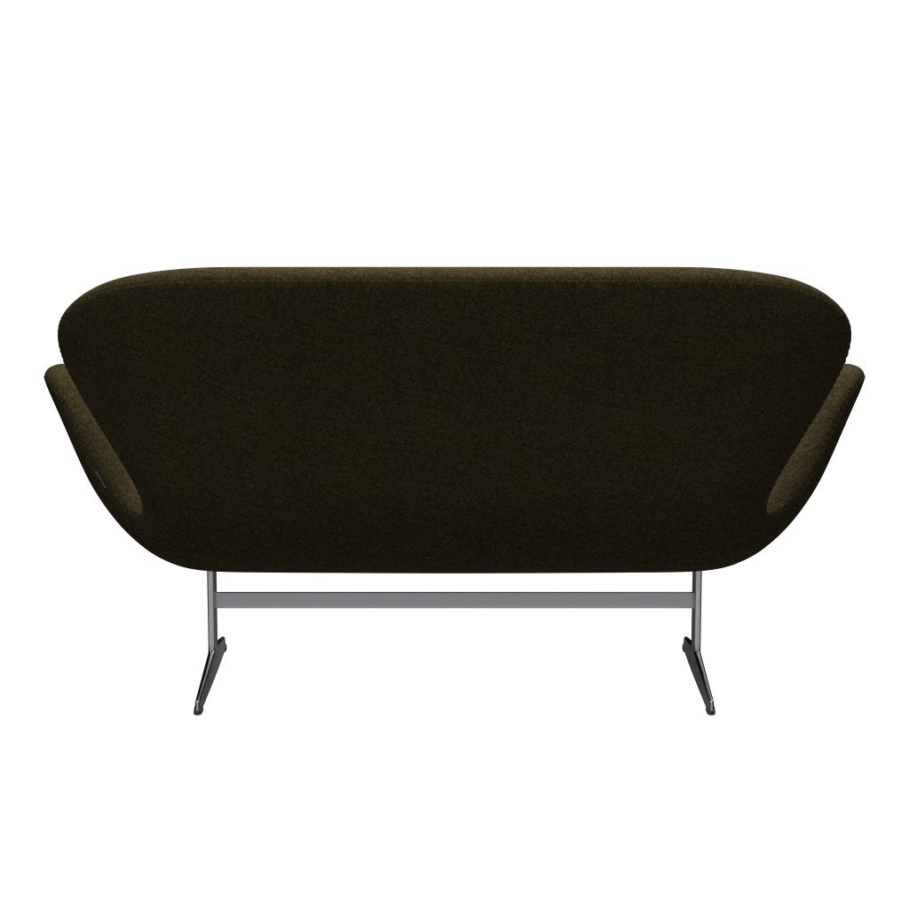 [product_category]-Fritz Hansen Swan Sofa 2 Seater, Satin Brushed Aluminum/Divina Melange Dusty Olive-Fritz Hansen-3321-DIM467-SPAL-FRI-4