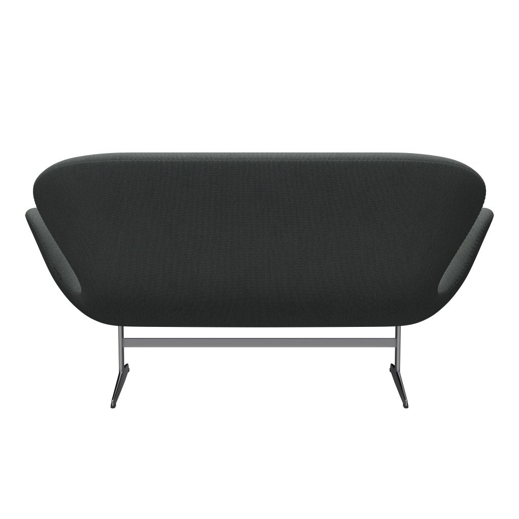 [product_category]-Fritz Hansen Swan Sofa 2 Seater, Satin Brushed Aluminum/Steelcut Trio Carbon-Fritz Hansen-3321-STR153-SPAL-FRI-4