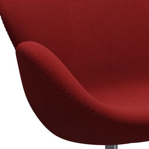 [product_category]-Fritz Hansen Swan Sofa 2 Seater, Satin Brushed Aluminum/Tonus Burnt Red-Fritz Hansen-3321-TON207-SPAL-FRI-7