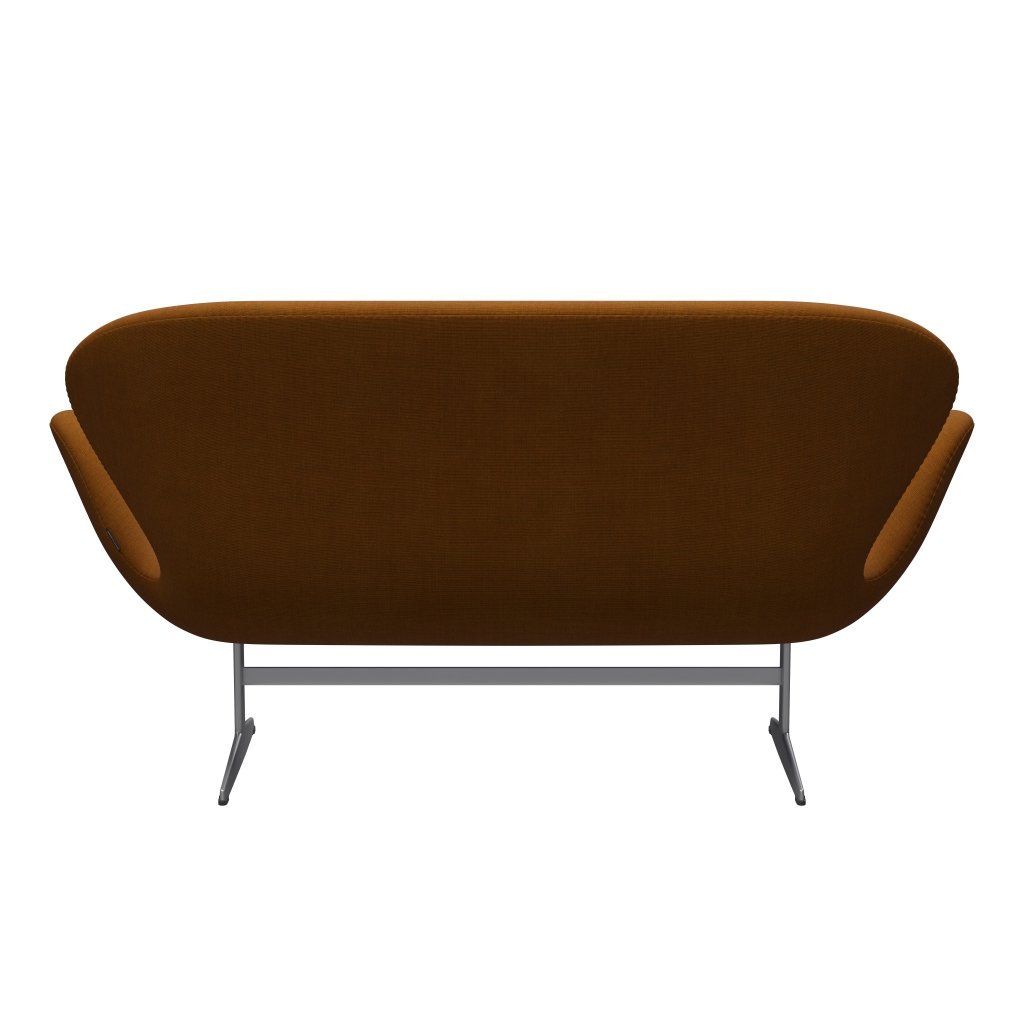 [product_category]-Fritz Hansen Swan Sofa 2 Seater, Silver Grey/Canvas Dark Beige-Fritz Hansen-3321-CA0424-SGBASE-FRI-4