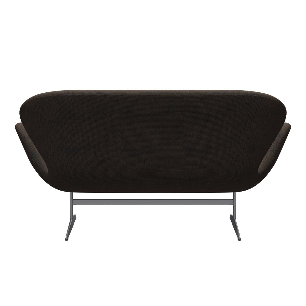 Fritz Hansen Swan Sofá 2 plazas, plateado gris/lienzo azul