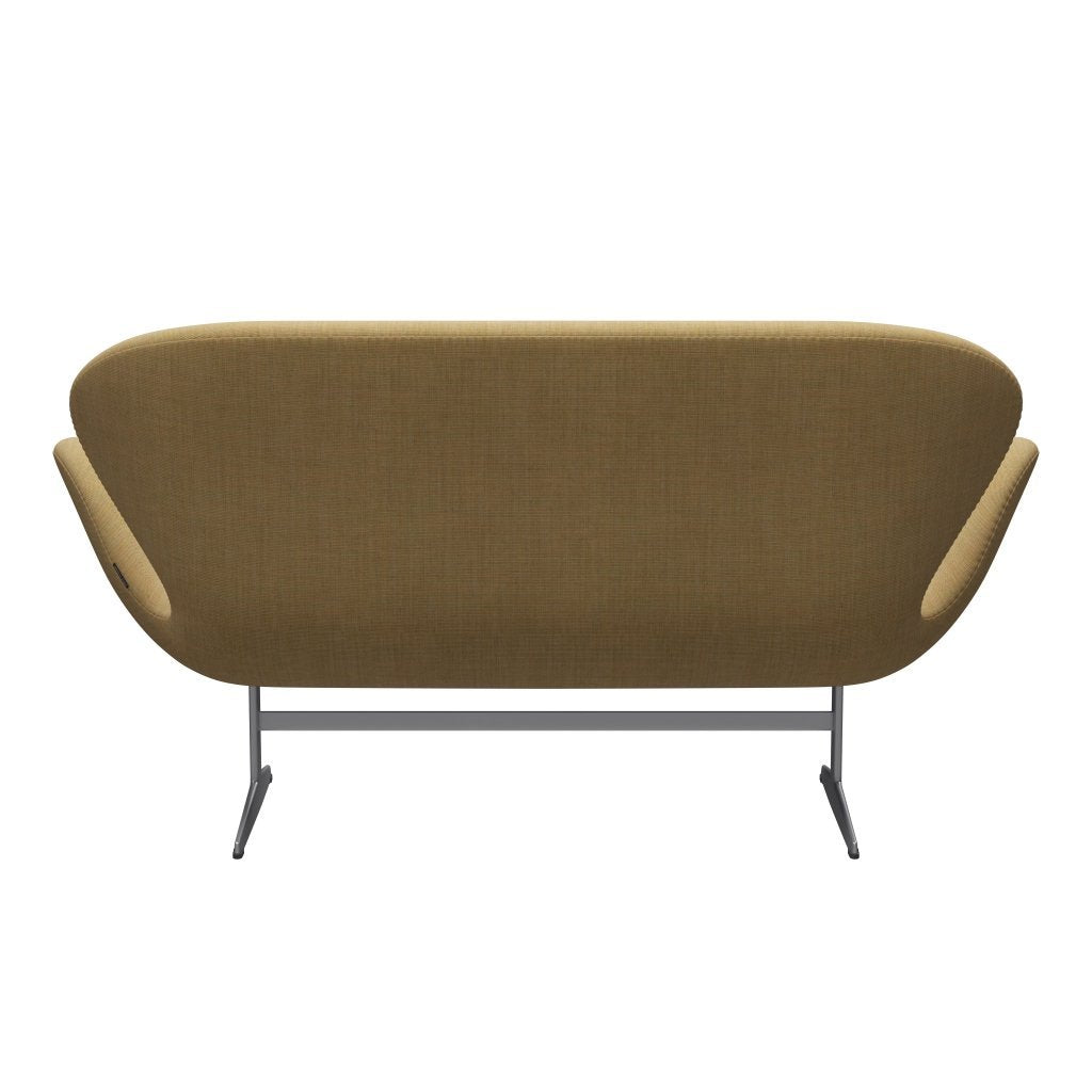 [product_category]-Fritz Hansen Swan Sofa 2 Seater, Silver Grey/Canvas Light Beige-Fritz Hansen-3321-CA0414-SGBASE-FRI-4