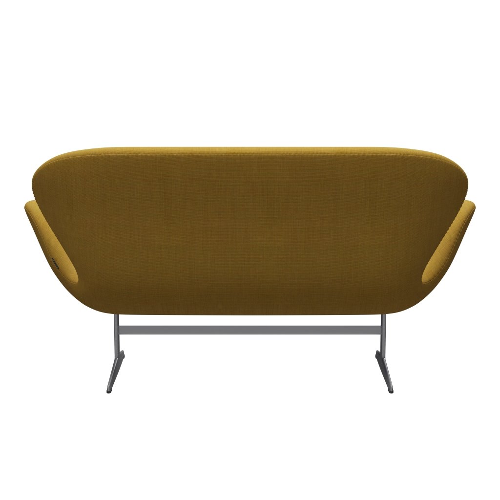 [product_category]-Fritz Hansen Swan Sofa 2 Seater, Silver Grey/Canvas Mustard-Fritz Hansen-3321-CA0446-SGBASE-FRI-4