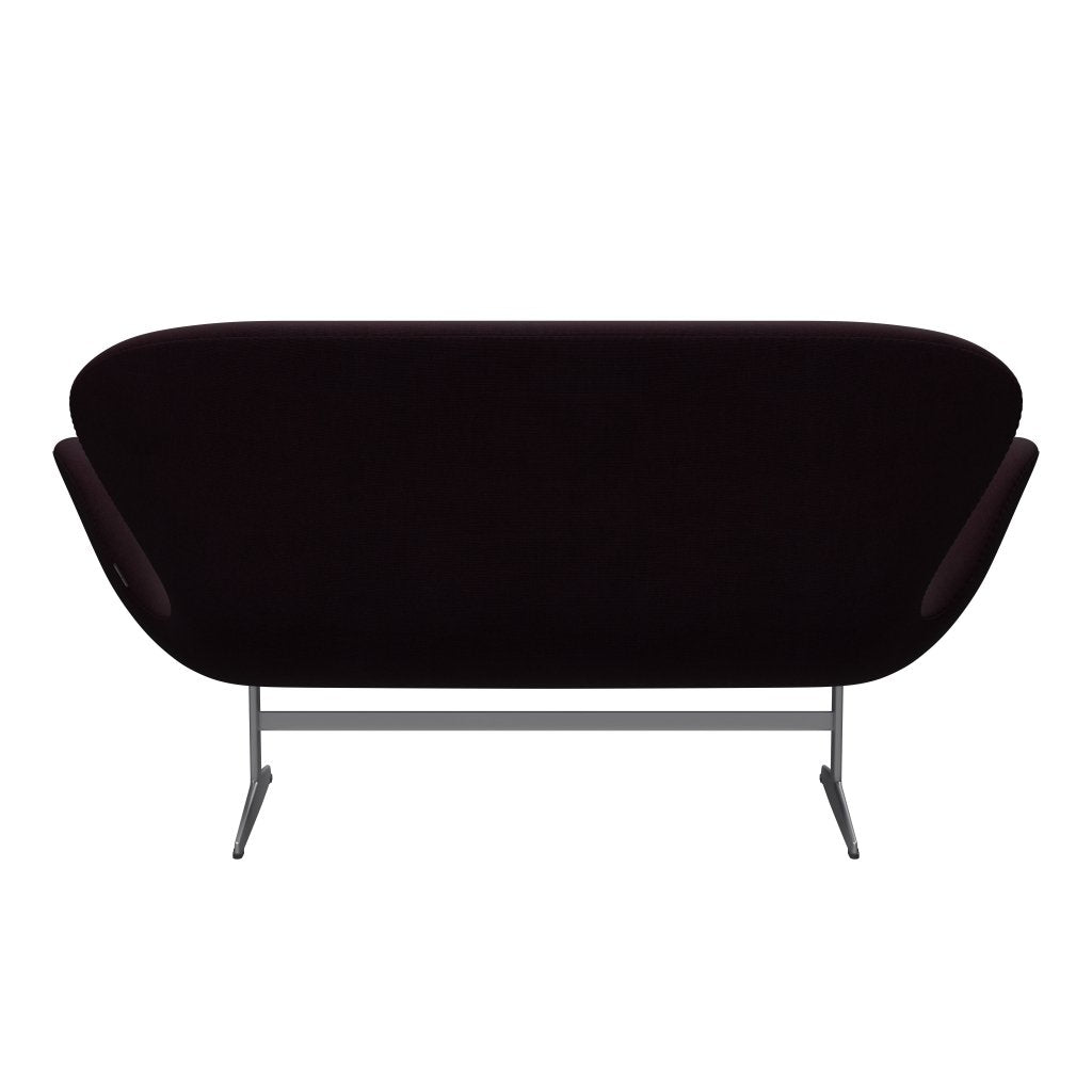 [product_category]-Fritz Hansen Swan Sofa 2 Seater, Silver Grey/Canvas Ocean Violet-Fritz Hansen-3321-CA0694-SGBASE-FRI-4