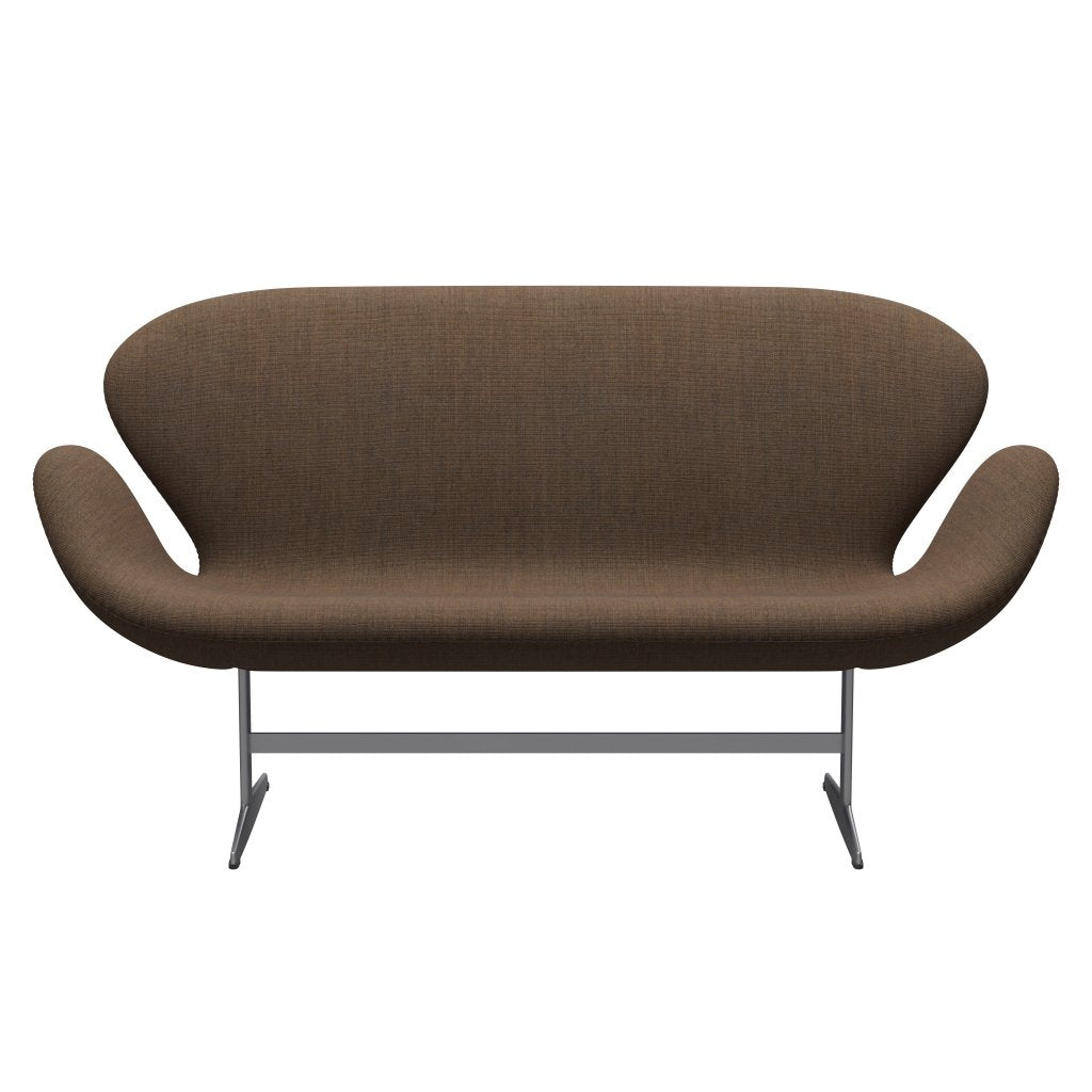 [product_category]-Fritz Hansen Swan Sofa 2 Seater, Silver Grey/Canvas Stone Grey-Fritz Hansen-3321-CA0264-SGBASE-FRI-1