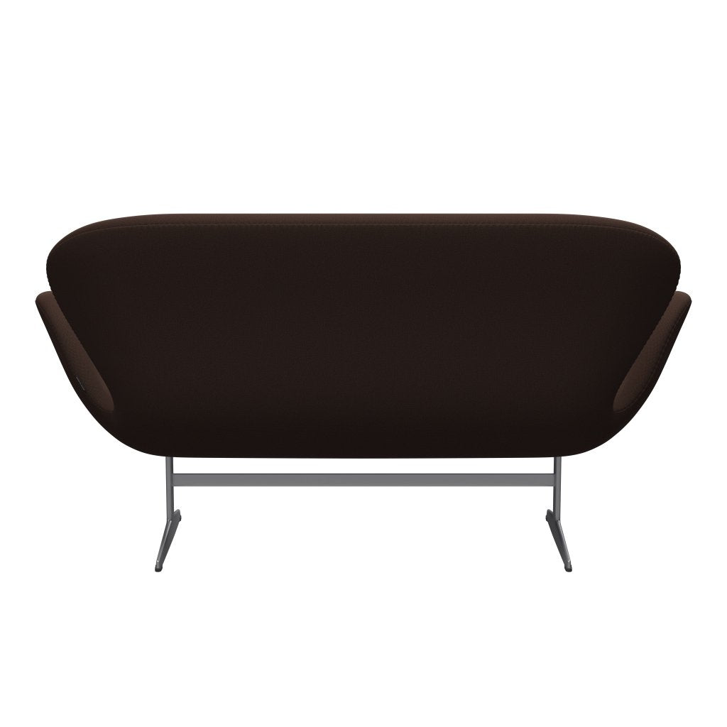 [product_category]-Fritz Hansen Swan Sofa 2 Seater, Silver Grey/Capture Chocolate Brown-Fritz Hansen-3321-CP6901-SGBASE-FRI-4