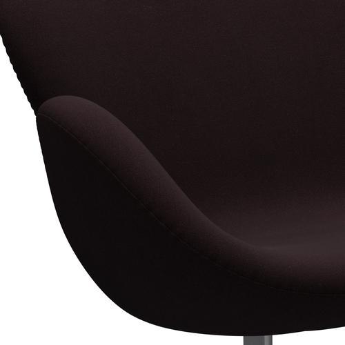 Fritz Hansen Swan canapé 2 places, gris argenté / Christianshavn Dark Red Uni