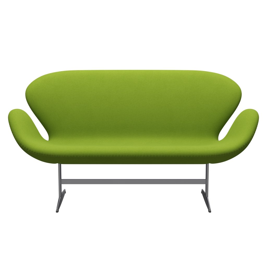 Fritz Hansen Swan Sofa 2 Seater, Silver Grey/Comfort Green (68011)