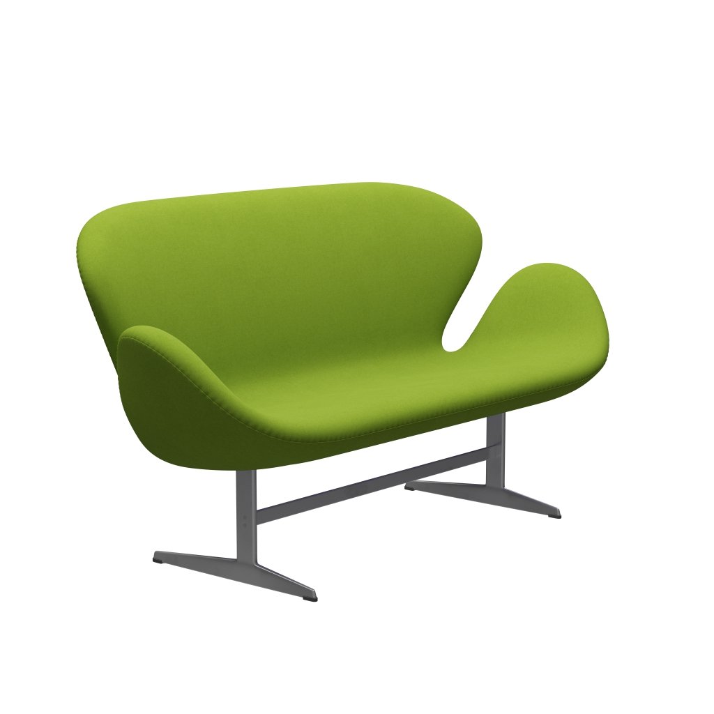 Fritz Hansen Swan Sofa 2 Sitzer, Silbergrau/Komfort Grün (68011)