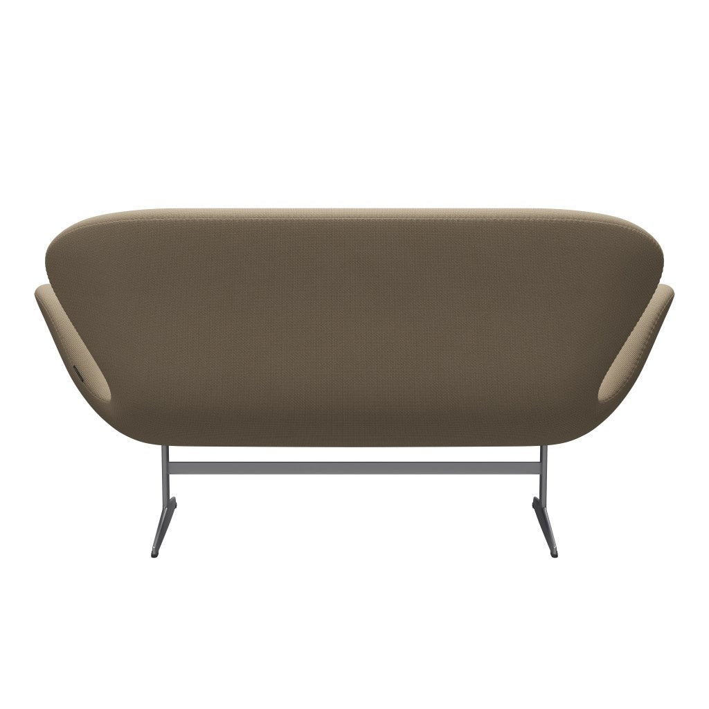 [product_category]-Fritz Hansen Swan Sofa 2 Seater, Silver Grey/Diablo Hessian-Fritz Hansen-3321-DIA402-SGBASE-FRI-4