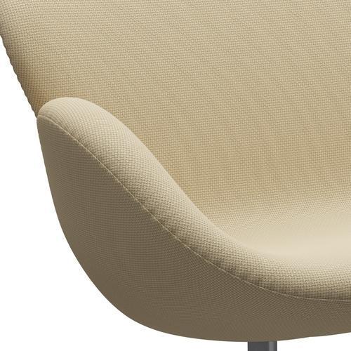 Fritz Hansen Swan canapé 2 places, gris argenté / diablo ivoire