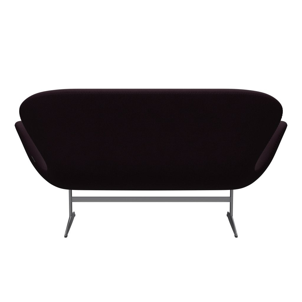 [product_category]-Fritz Hansen Swan Sofa 2 Seater, Silver Grey/Diablo Plum-Fritz Hansen-3321-DIA301-SGBASE-FRI-4