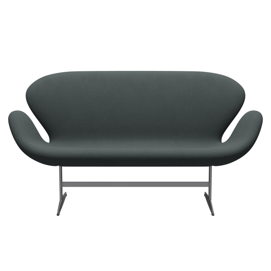 [product_category]-Fritz Hansen Swan Sofa 2 Seater, Silver Grey/Diablo Steel Grey-Fritz Hansen-3321-DIA102-SGBASE-FRI-1