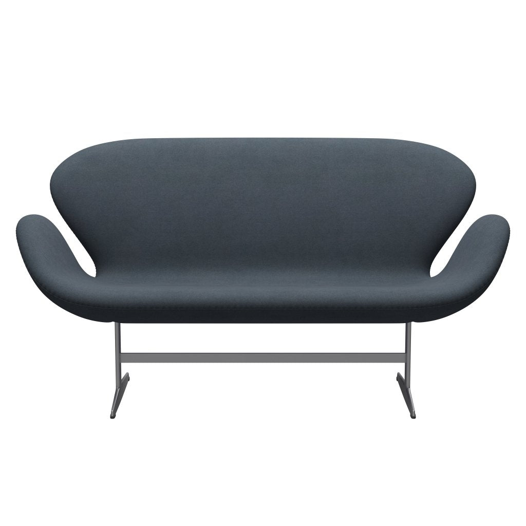 [product_category]-Fritz Hansen Swan Sofa 2 Seater, Silver Grey/Divina Grey-Fritz Hansen-3321-DIV154-SGBASE-FRI-1