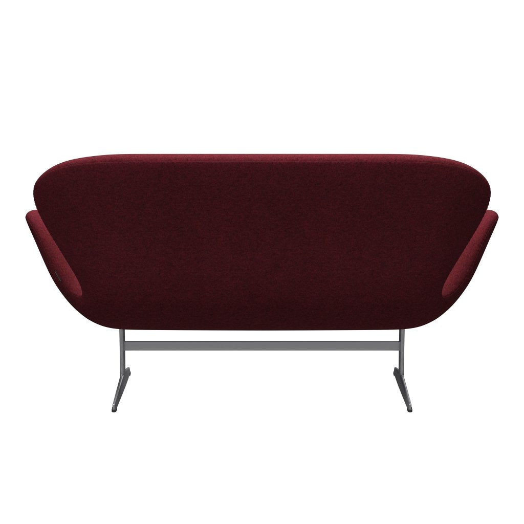 [product_category]-Fritz Hansen Swan Sofa 2 Seater, Silver Grey/Divina Md Raspberry-Fritz Hansen-3321-DMD633-SGBASE-FRI-4