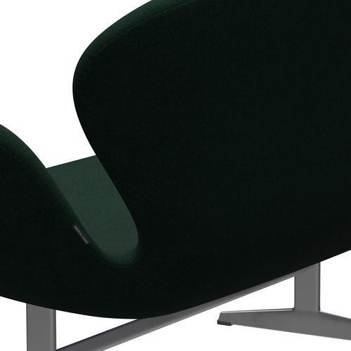 [product_category]-Fritz Hansen Swan Sofa 2 Seater, Silver Grey/Divina Melange Dark Green-Fritz Hansen-3321-DIM871-SGBASE-FRI-5