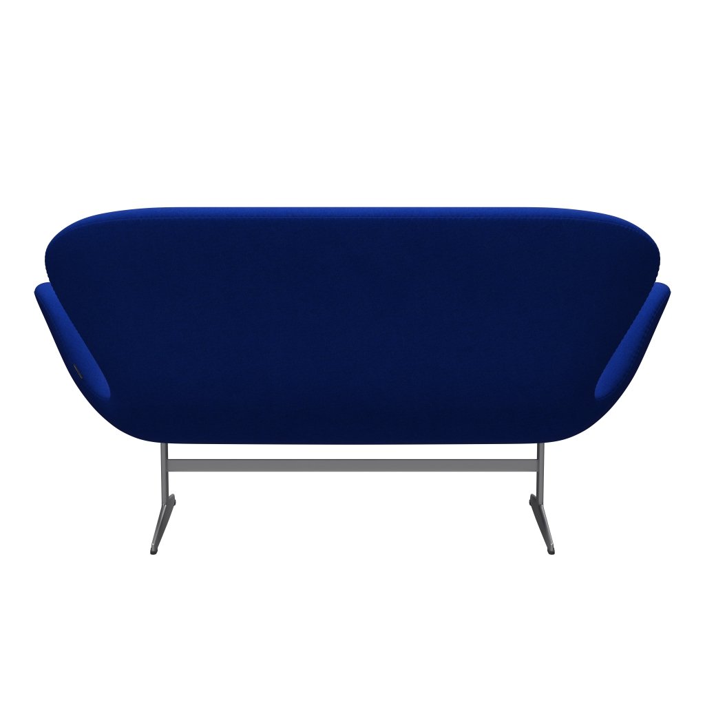 [product_category]-Fritz Hansen Swan Sofa 2 Seater, Silver Grey/Divina Melange Electric Blue-Fritz Hansen-3321-DIM757-SGBASE-FRI-4