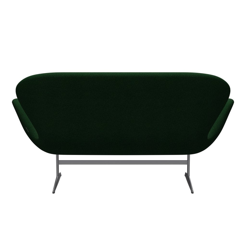 [product_category]-Fritz Hansen Swan Sofa 2 Seater, Silver Grey/Divina Melange Forest Green-Fritz Hansen-3321-DIM977-SGBASE-FRI-4